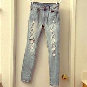 H&M Skinny Coupe Moulante & Denim 29